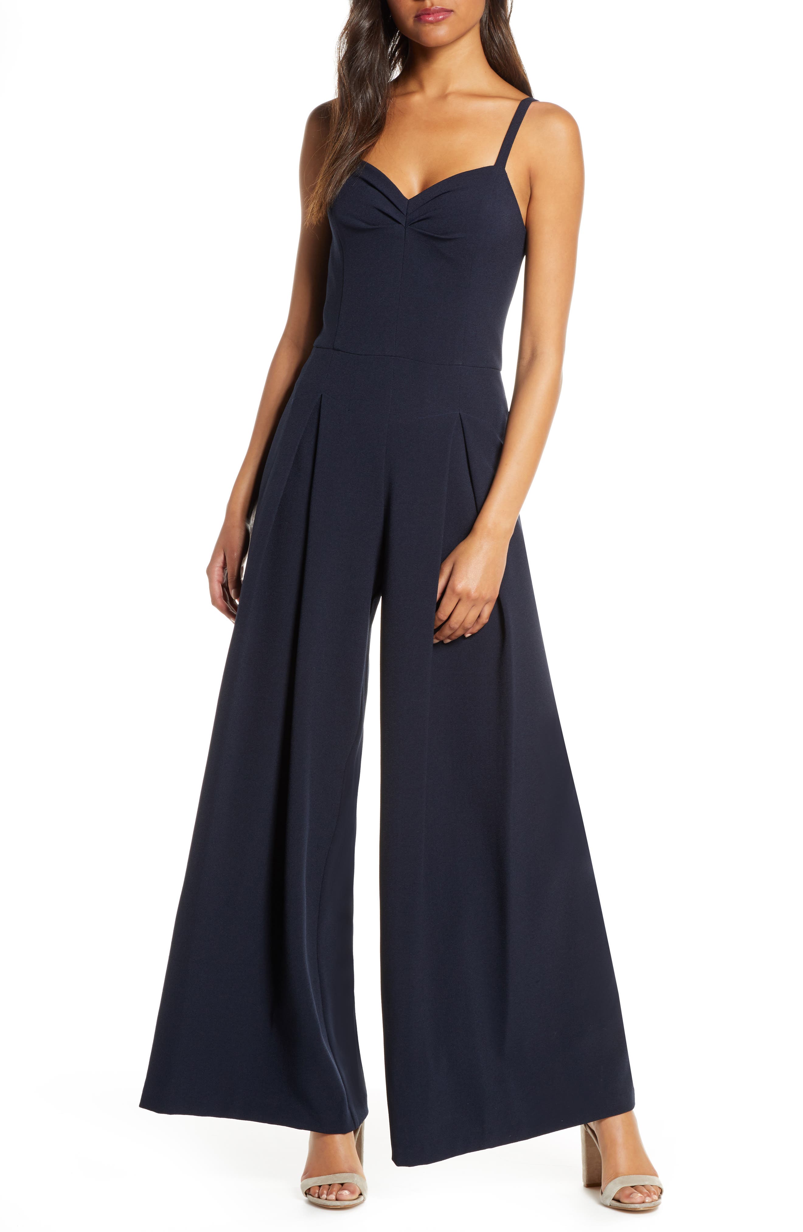 eliza j navy jumpsuit