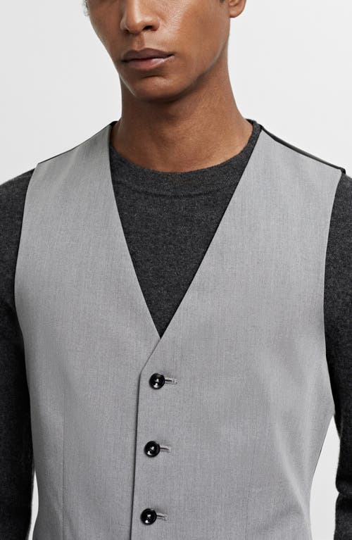 Shop Mango Superslim Fit Grey Stretch Vest