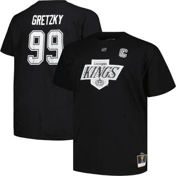 Profile Wayne Gretzky Black Los Angeles Kings Big & Tall Name & Number T-Shirt