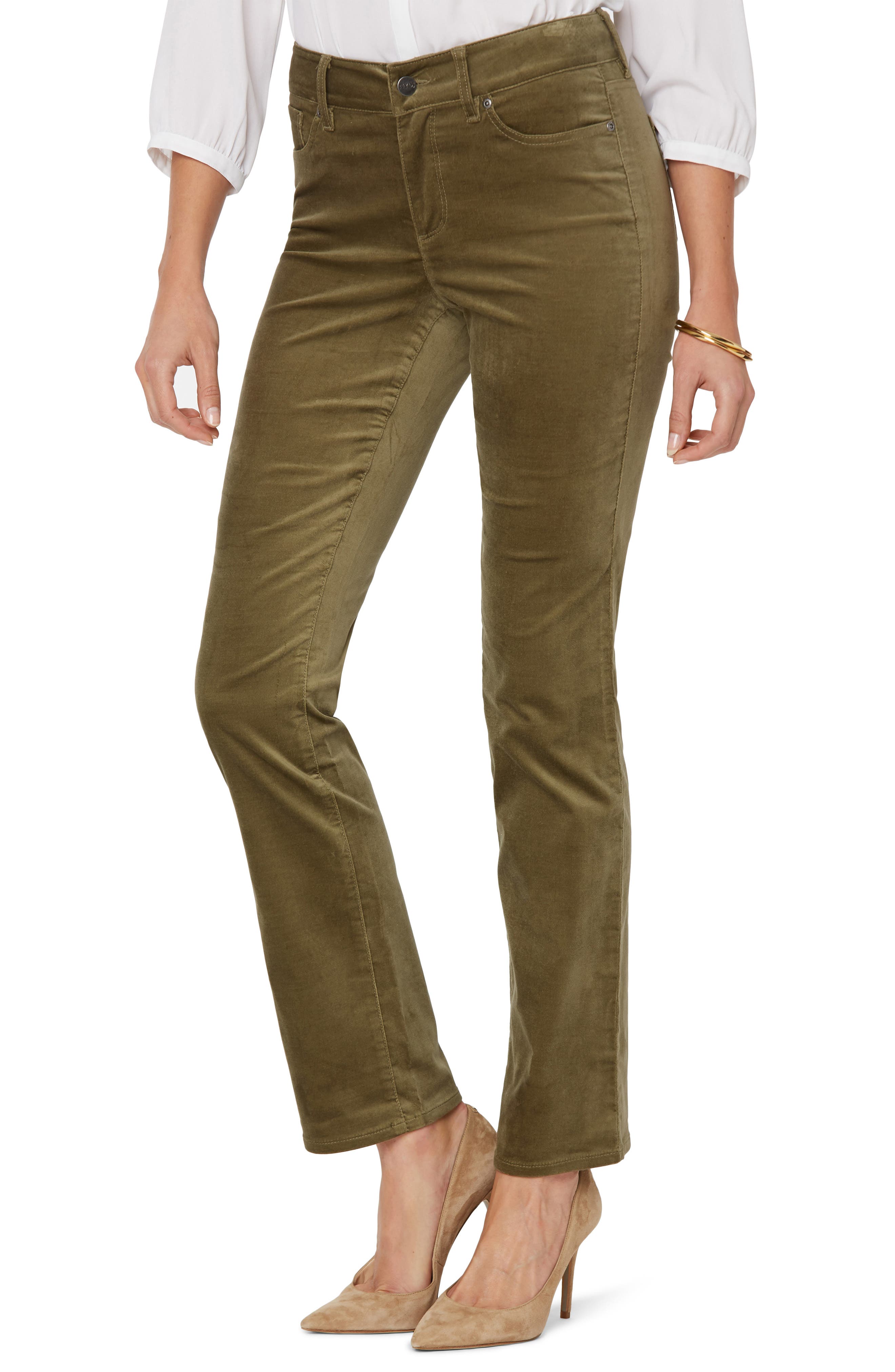 nydj marilyn stretch twill straight leg pants