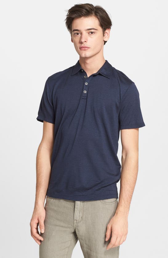 JOHN VARVATOS HAMPTON SLIM FIT SILK & COTTON POLO,K212J2-QT4
