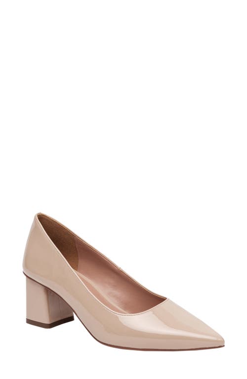 Bilson Pointed Toe Pump in Nude Patent