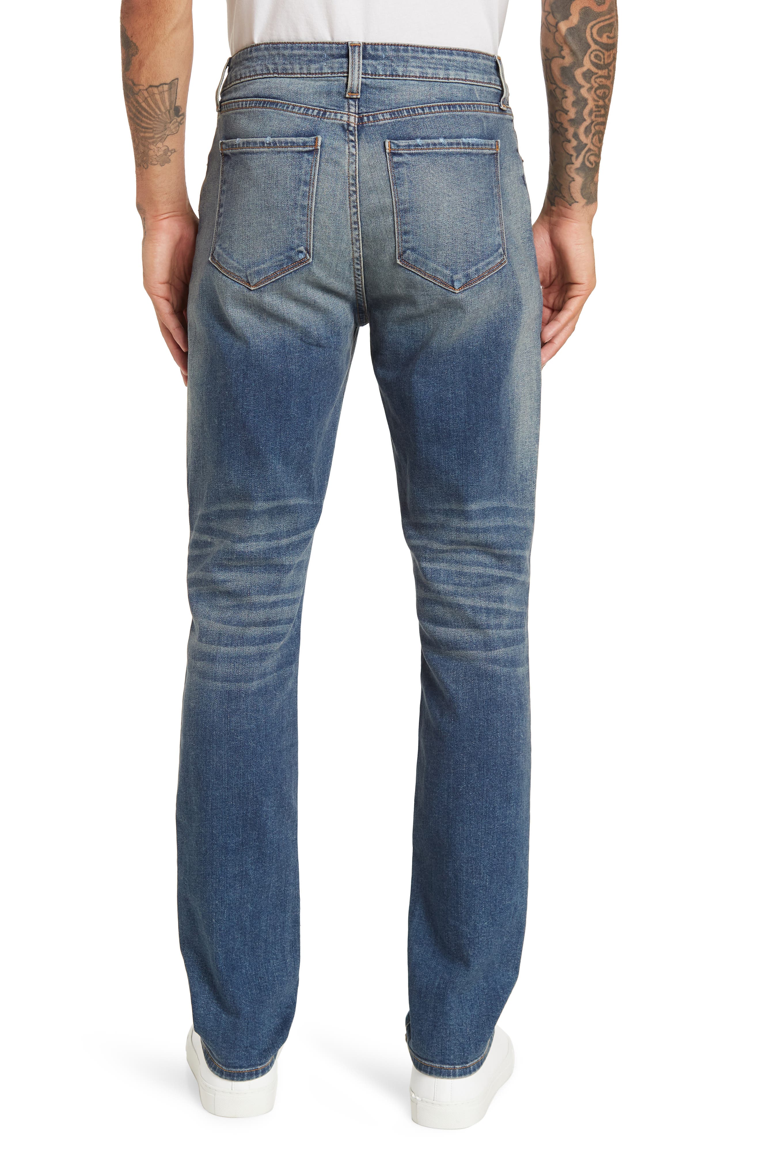 mens distressed straight leg jeans