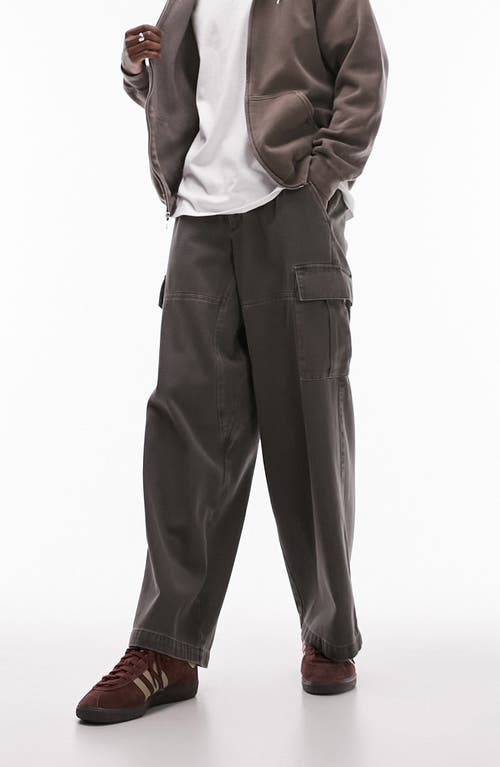 Extreme Baggy Cotton Cargo Pants in Grey