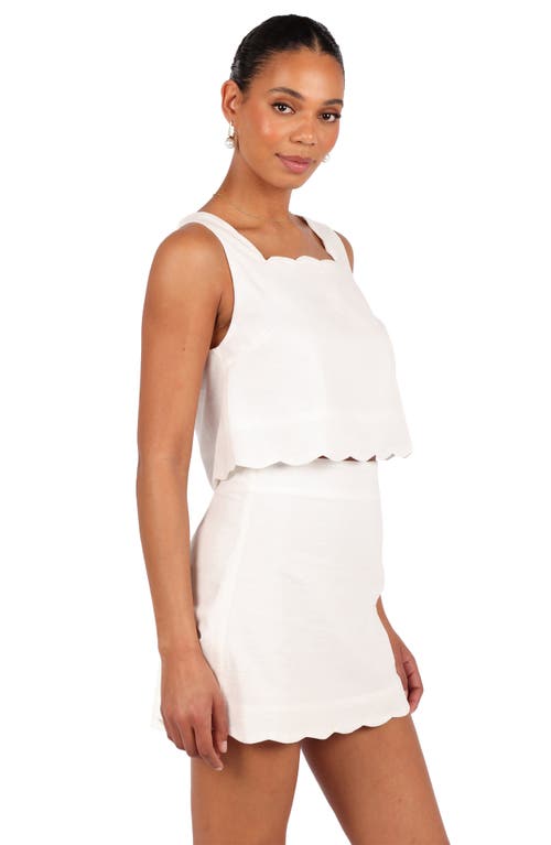 Petal And Pup Petal & Pup Wendie Scallop Miniskirt In White