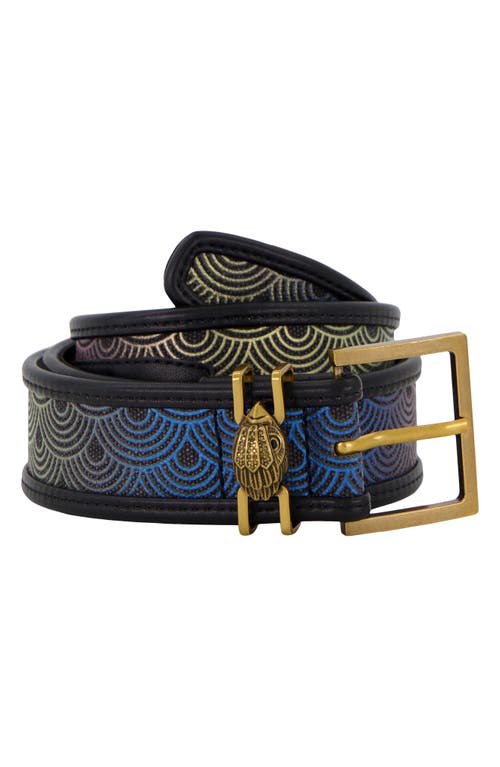 Shoreditch Faux Leather Belt in Black/Brass