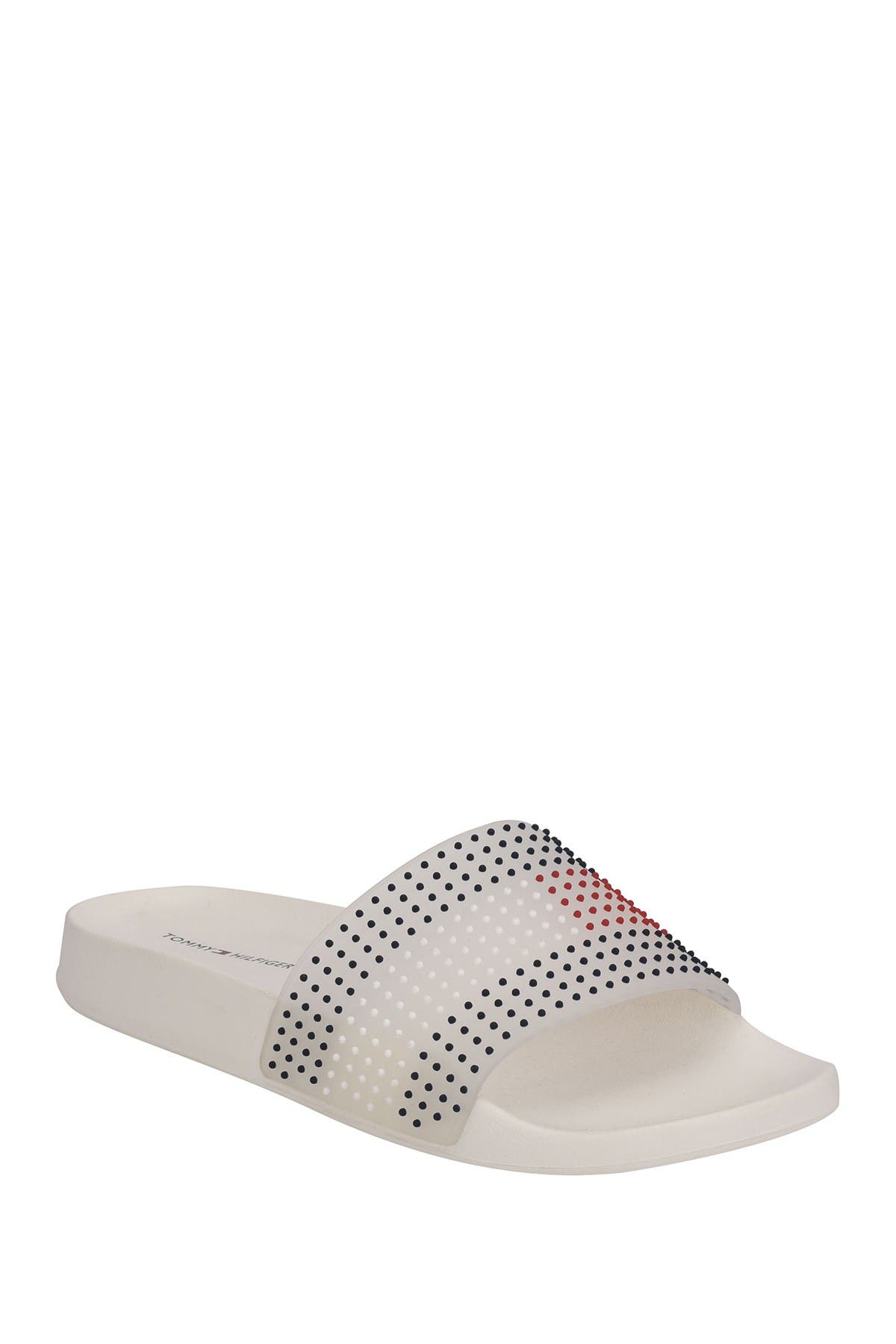 grey tommy hilfiger slides