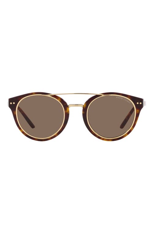 Ralph Lauren 49mm Round Sunglasses In Gold