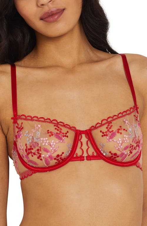 Etam Mimosa No. 9 Underwire Balconette Bra Red at Nordstrom,