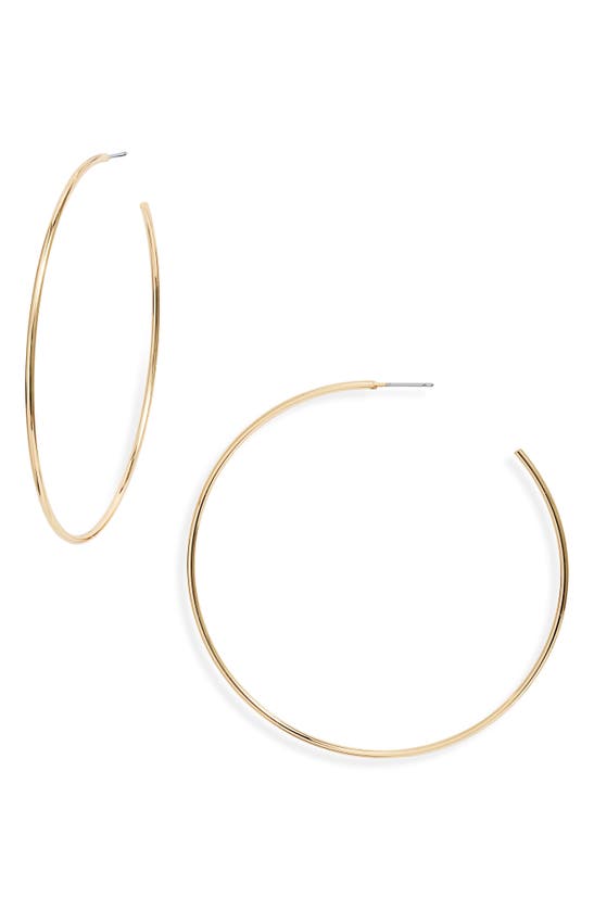 Shop Nordstrom Thin Hoop Earrings In Gold