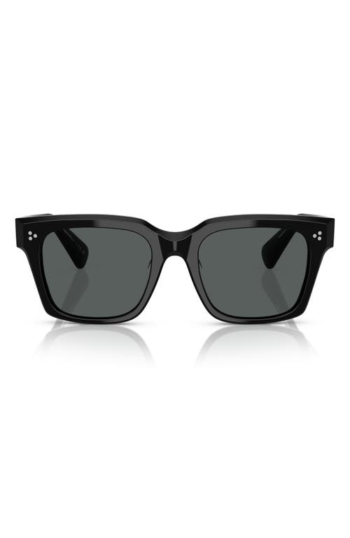 Oliver Peoples 52mm Polarized Pillow Sunglasses In Black