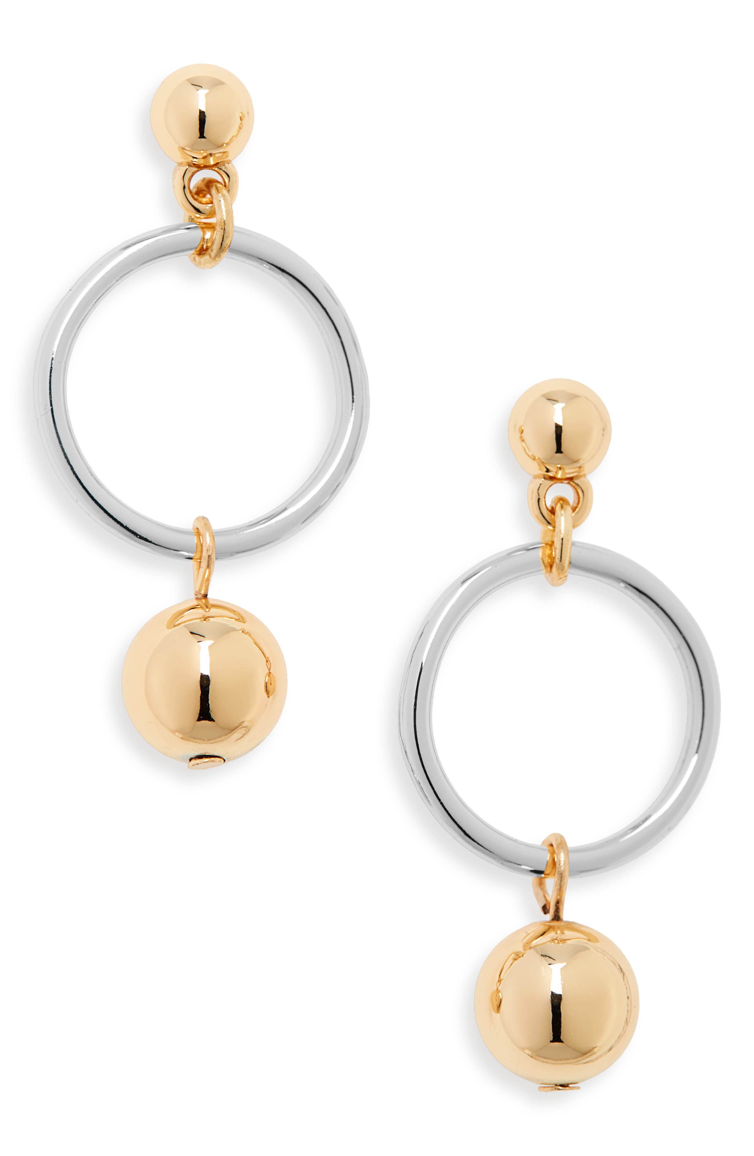 Halogen® Hoop & Sphere Drop Earrings Nordstrom