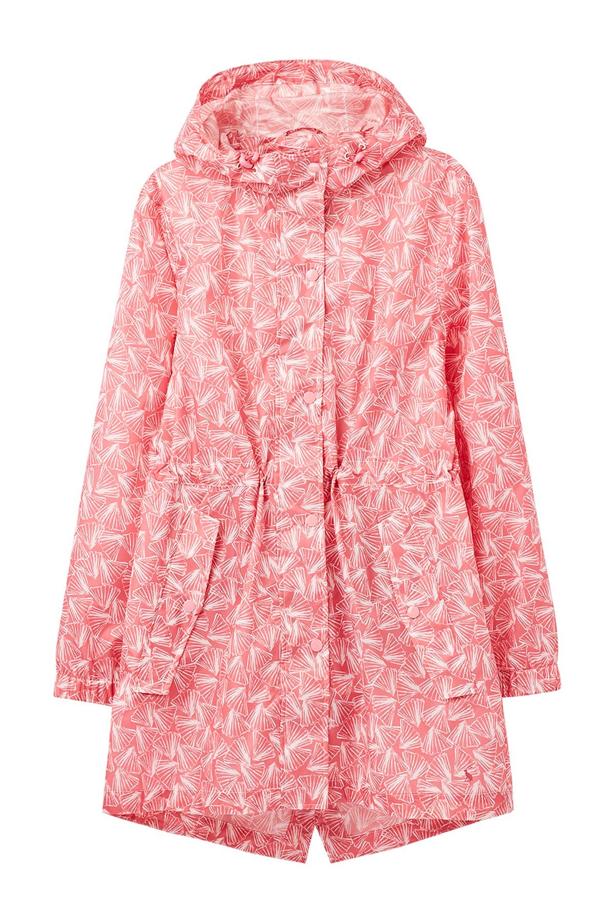 Joules Packable Waterproof Rain Jacket In Pinkshells