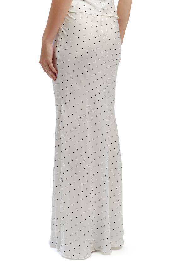 Shop Bardot Isadore Dot Print Maxi Skirt In Black/white Spot