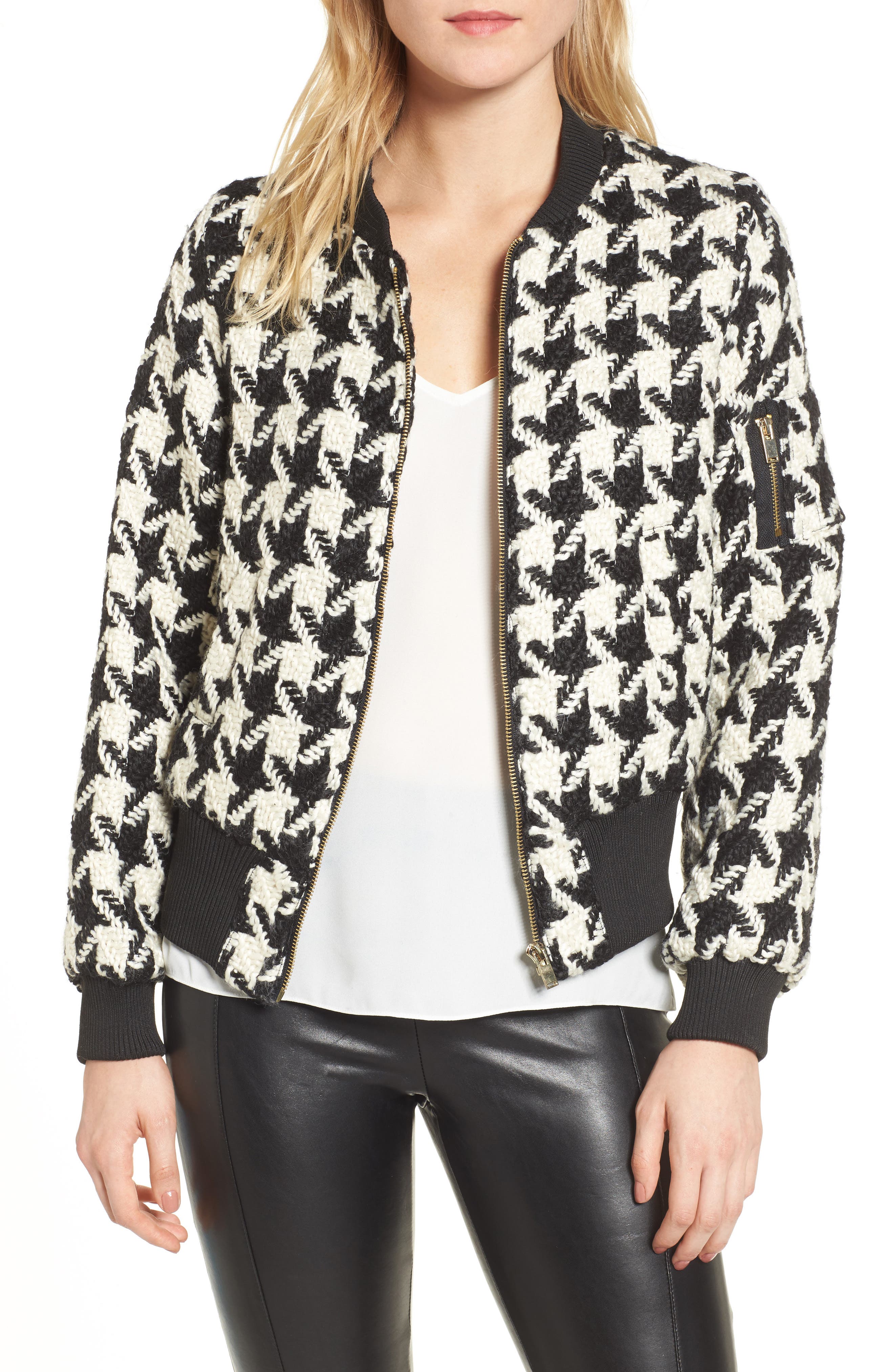 + Young Houndstooth Bomber Jacket Nordstrom
