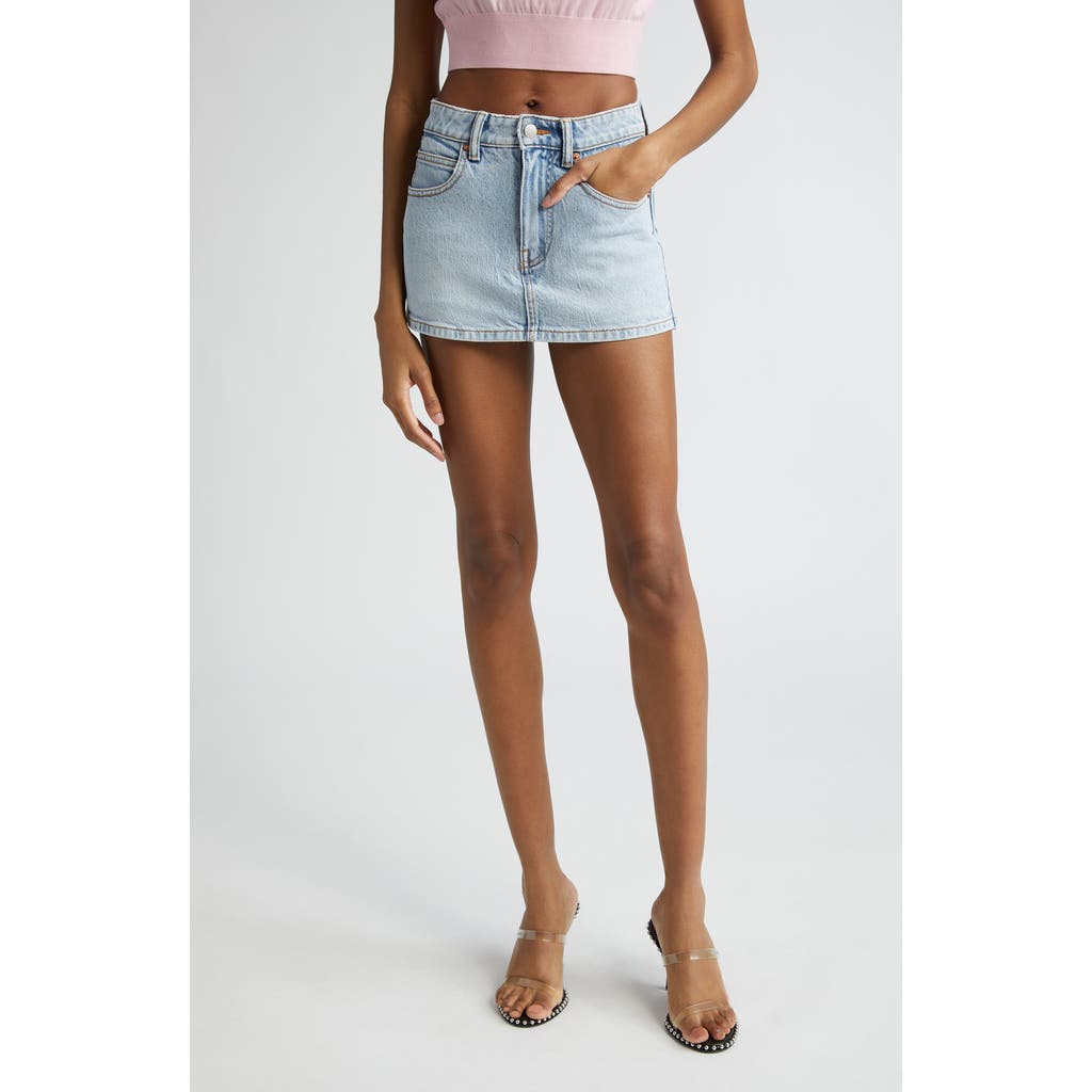 Alexander Wang Mid Rise Strerch Skort In Bleach