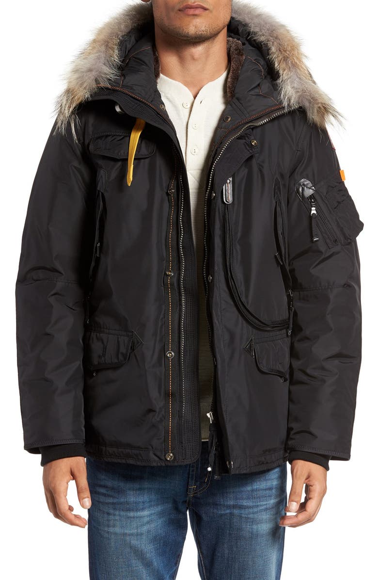 Parajumpers 'Right Hand' Water Repellent Down Jacket with Faux Fur ...