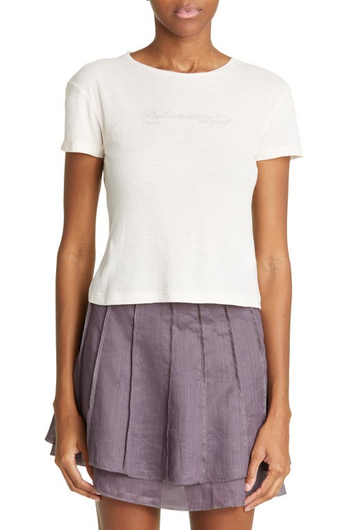 Paloma Wool Spirit Semisheer Organic Cotton Rib Top Ecru at Nordstrom,