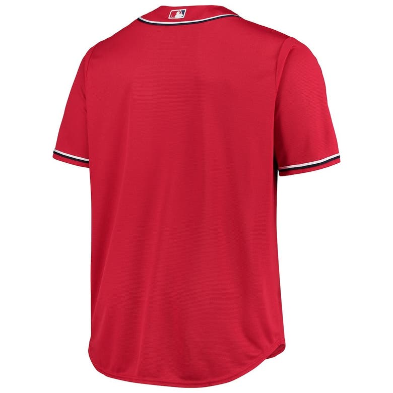 Men's Red Washington Nationals Big & Tall Alternate Replica Team Jersey