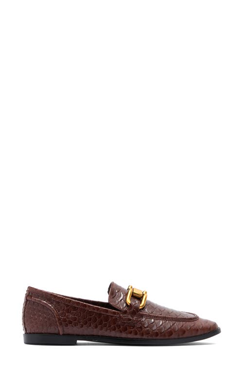 Shop Jeffrey Campbell Leverage Moc Toe Bit Loafer In Brown Snake Bronze