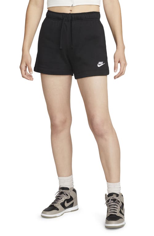 Shop Nike Club Fleece Shorts In Black/white