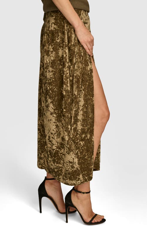 Shop Donna Karan New York Crushed Velvet Maxi Skirt In Beech