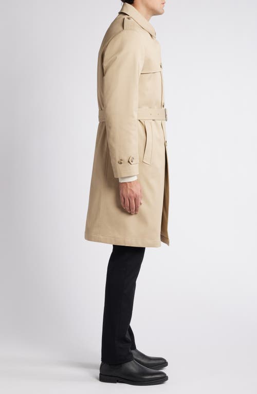 Hart Schaffner Marx Bridgeport Water Resistant Double Breasted Trench Coat In Tan