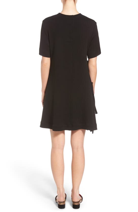 Proenza Schouler Flared Side Tie Jersey Dress In Black