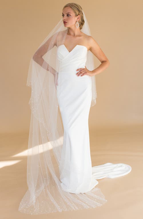 Brides And Hairpins Brides & Hairpins Arwen Imitation Pearl Cathedral Veil In Ivory
