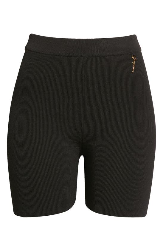 Jacquemus Women's Rib-knit Bike Shorts In Black