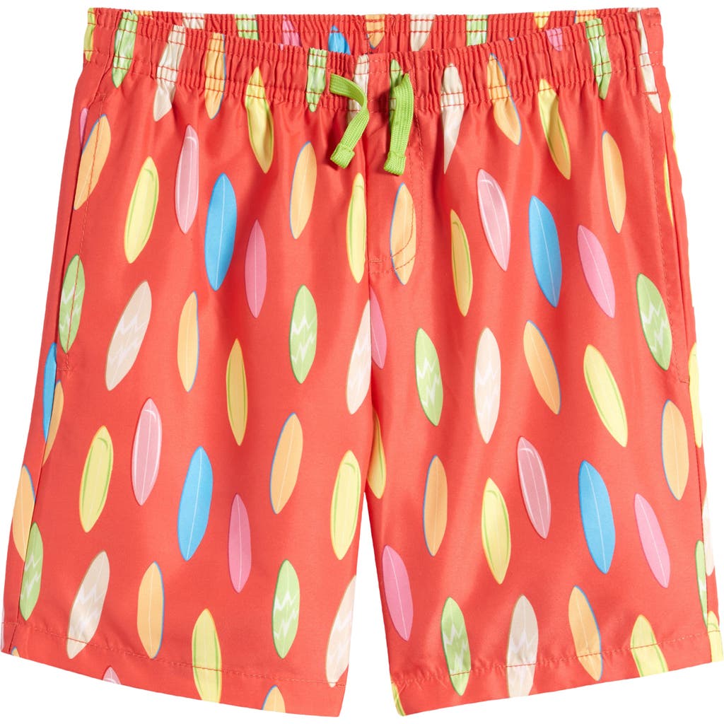 Nordstrom Kids' Volley Swim Trunks In Coral Bright Surfboards