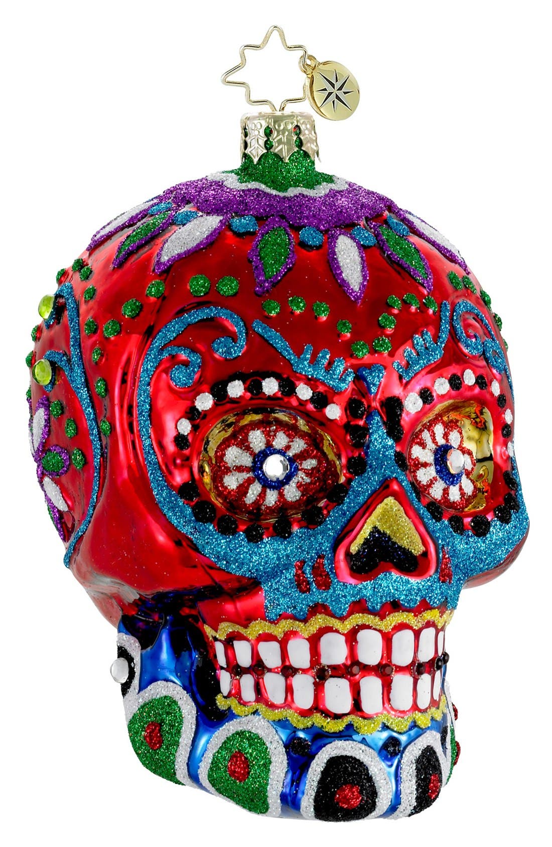 Christopher Radko 'La Calavera' Handcrafted Glass Skull Ornament