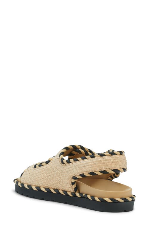 Shop Bottega Veneta Jack Slingback Sandal In Natural/black