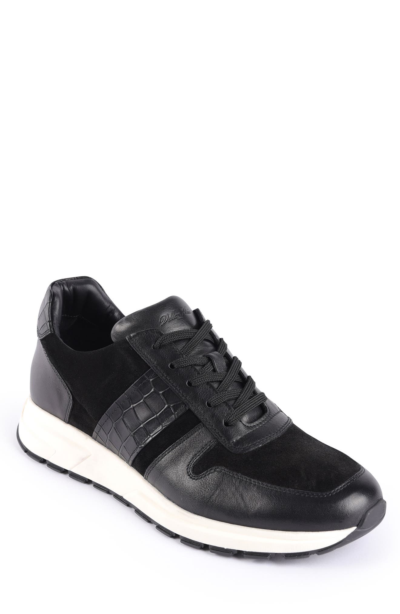 Vellapais Men's Suede & Leather Sneakers In Black | ModeSens