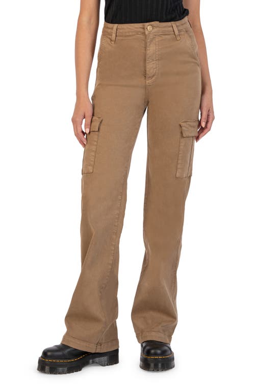 KUT from the Kloth Miller High Waist Wide Leg Cargo Jeans Camel at Nordstrom,