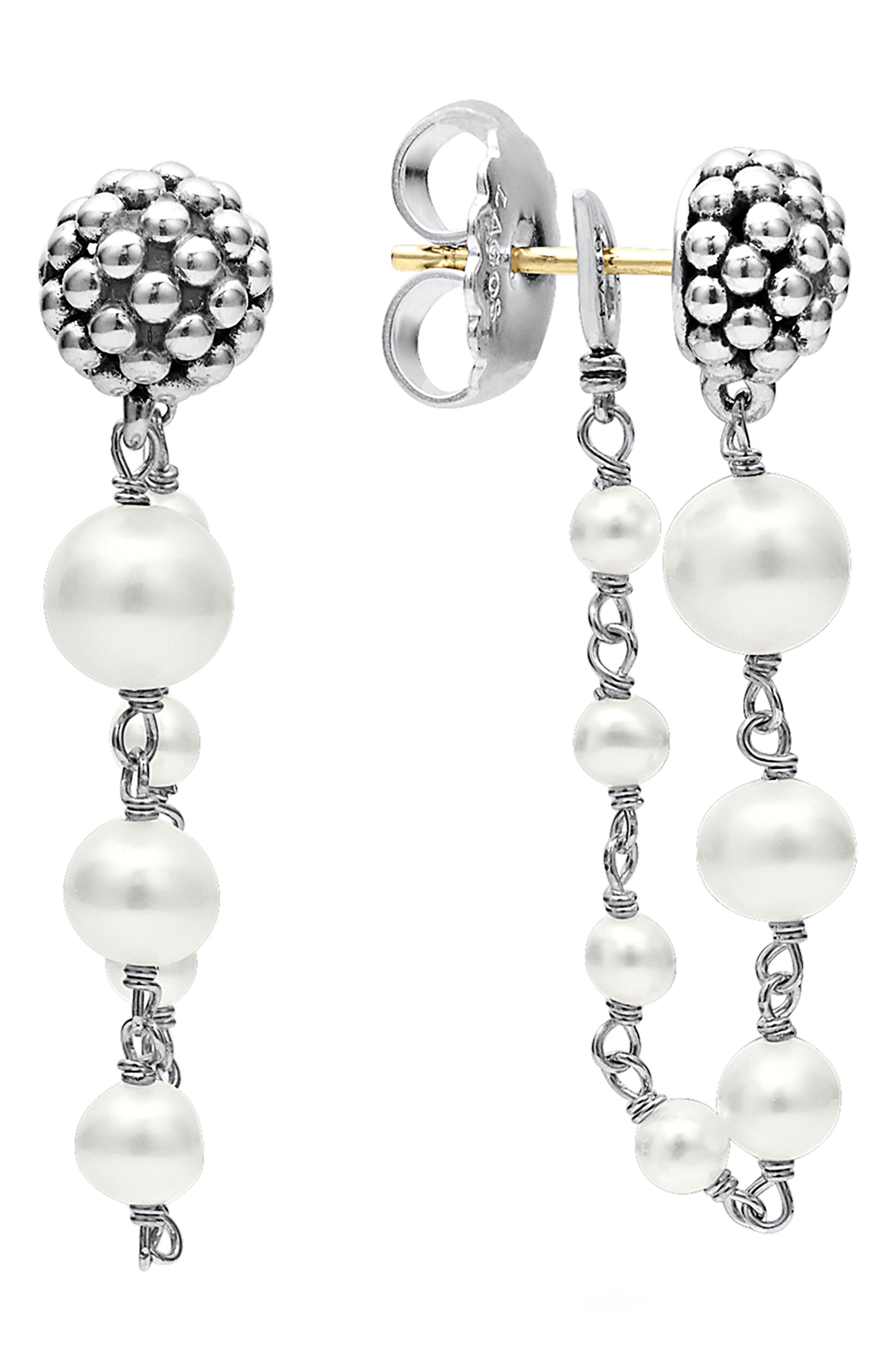 lagos luna pearl drop earrings