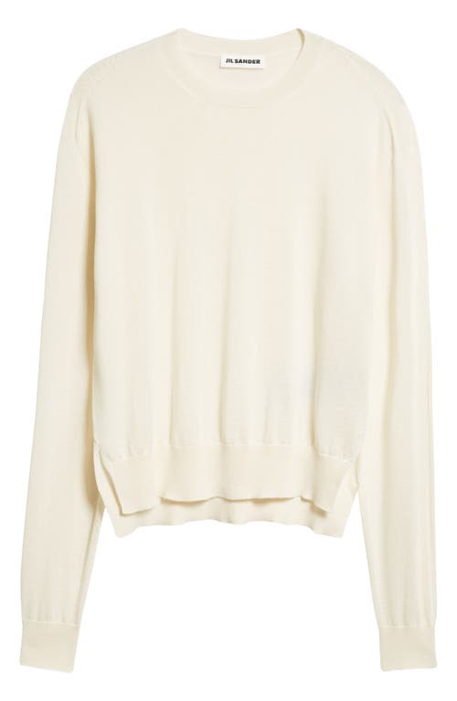 Shop Jil Sander Seamless Crewneck Sweater In Natural