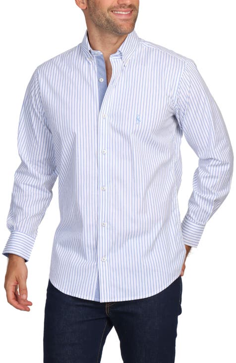 Stripe Stretch Button-Down Shirt