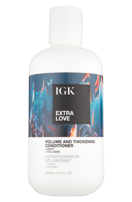 Igk Extra Love Volume & Thickening Hair Conditioner, 8 oz In White