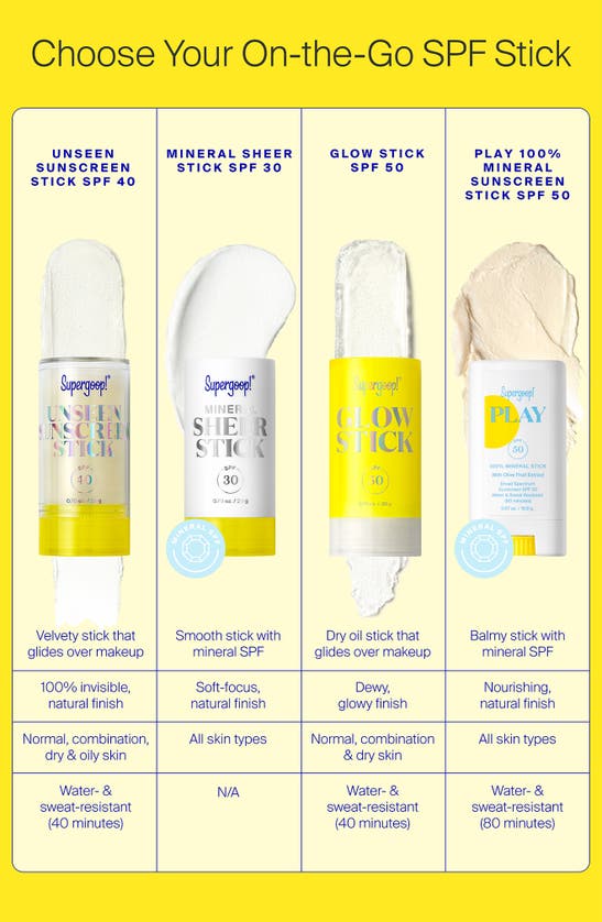 Shop Supergoop !® Unseen Sunscreen Stick Spf 40