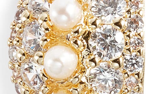 KENDRA SCOTT KENDRA SCOTT KRISTA PEARL & CRYSTAL HOOP EARRINGS