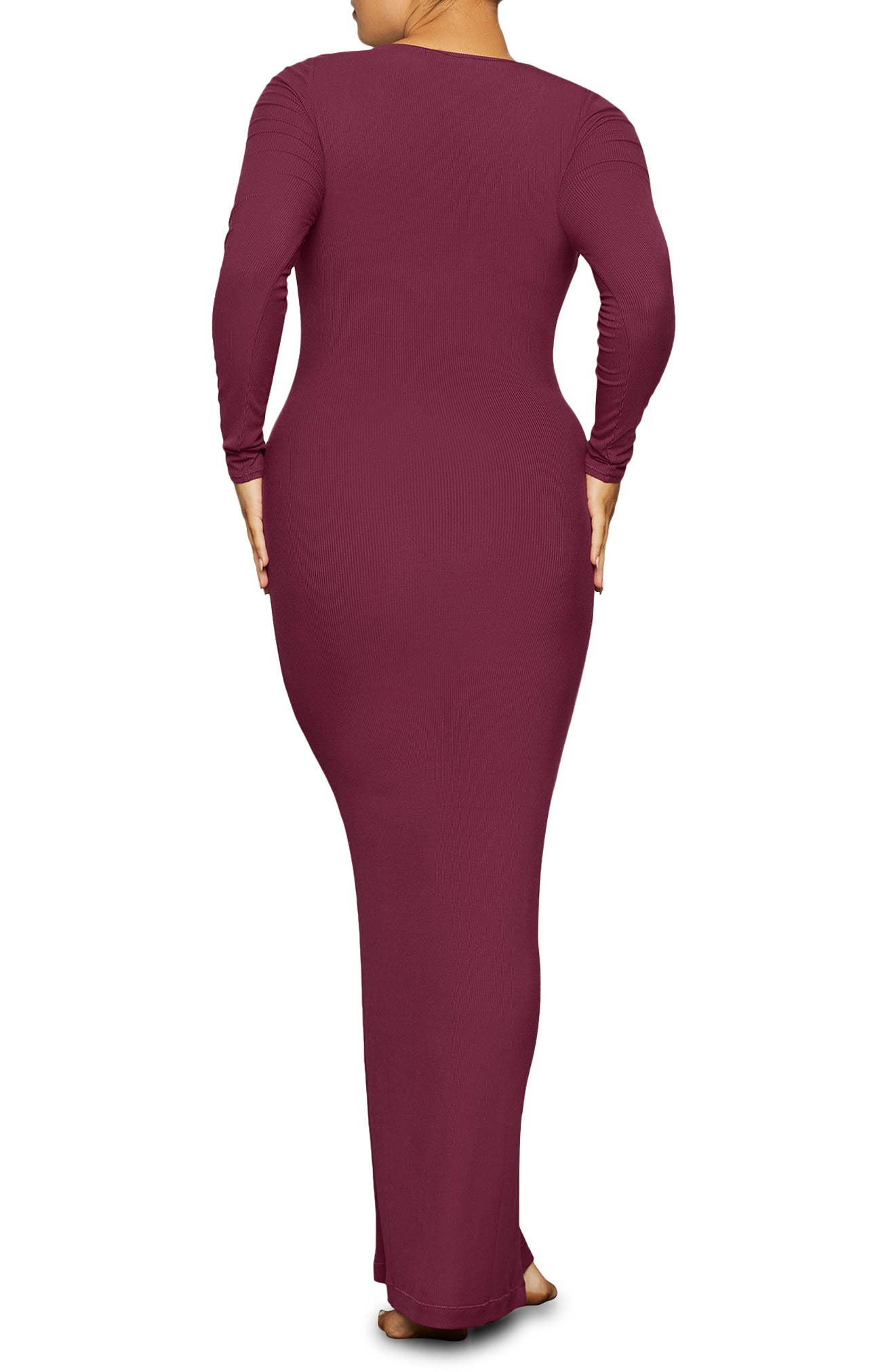 Womens Skims burgundy Soft Lounge Long Slip Dress