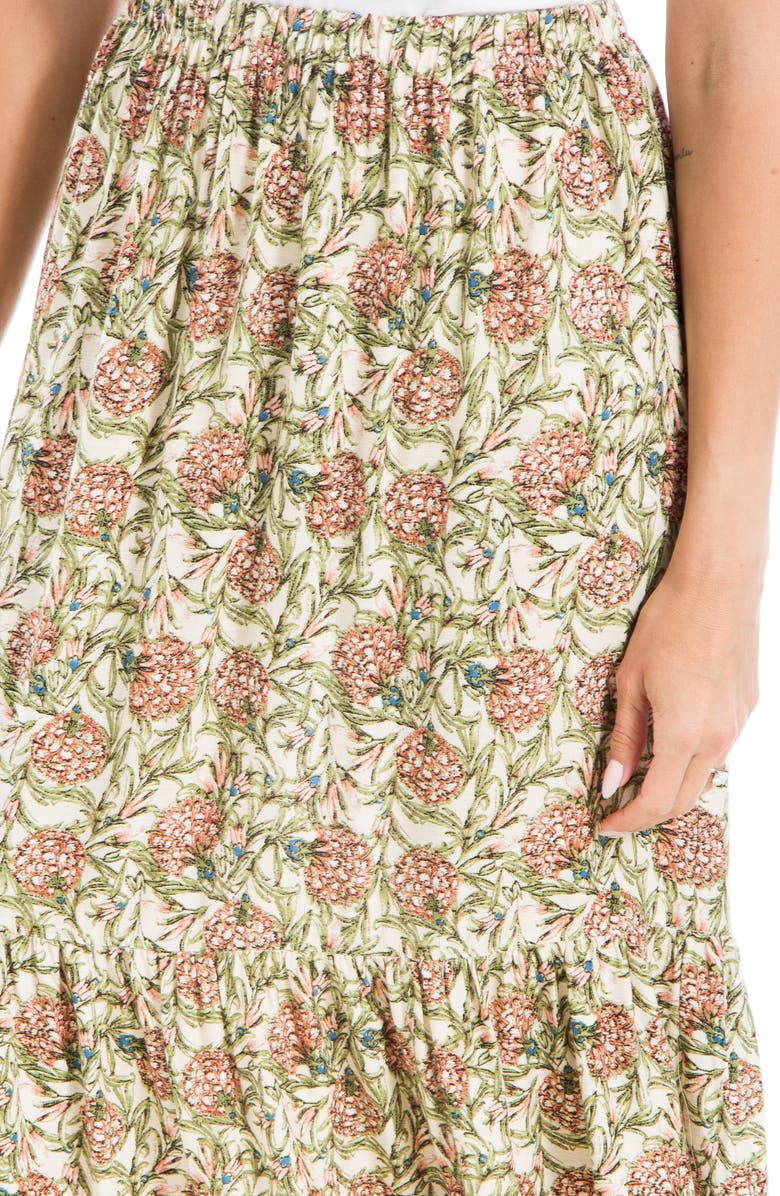 Floral Tiered Maxi Shirtdress