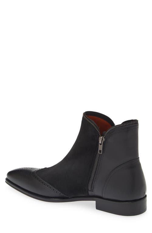 Mezlan Camilleri Wingtip Ankle Boot In Black