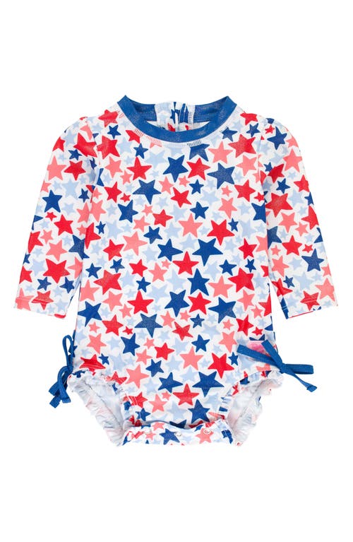 Rufflebutts Babies'  Shimmer Star Spangle One-piece Swimsuit In Shimmer Star-spangled