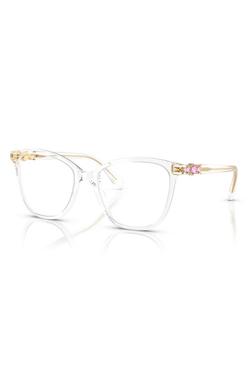 Swarovski 52mm Square Optical Glasses In Crystal