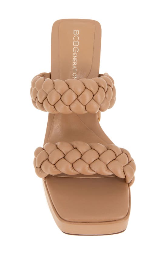 Bcbgeneration Gemma Platform Slide Sandal In Tan