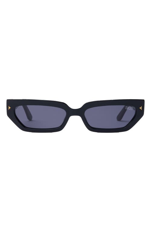 Lil Switch 55mm Rectangular Sunglasses in Black /Dark Smoke