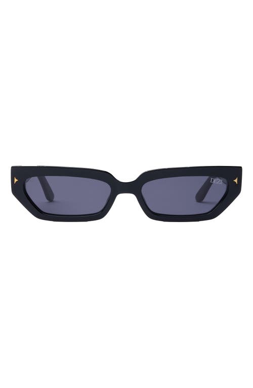 Shop Dezi Lil Switch 55mm Rectangular Sunglasses In Black/dark Smoke