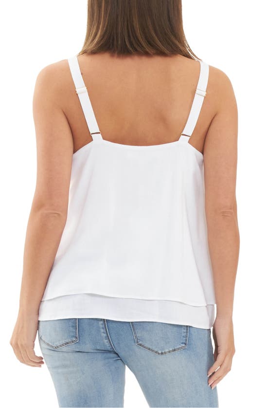 Shop Ripe Maternity Stacy Split Front Maternity/nursing Camisole In White